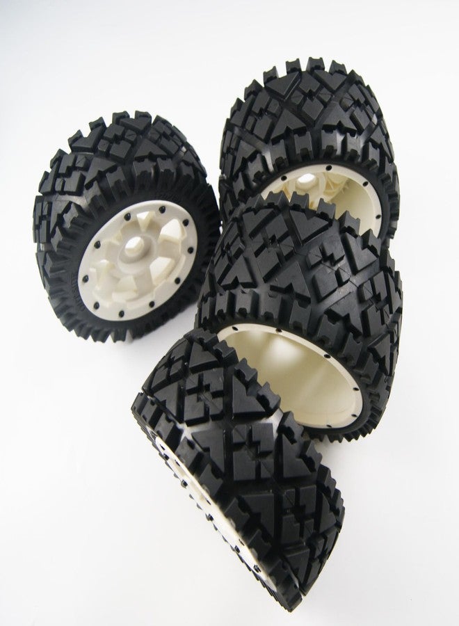 TITRACING White Wheel Front Rear All Terrain Tires Wheels for HPI Rovan Kingmotor Baja 5b 5t Buggy - Image 2